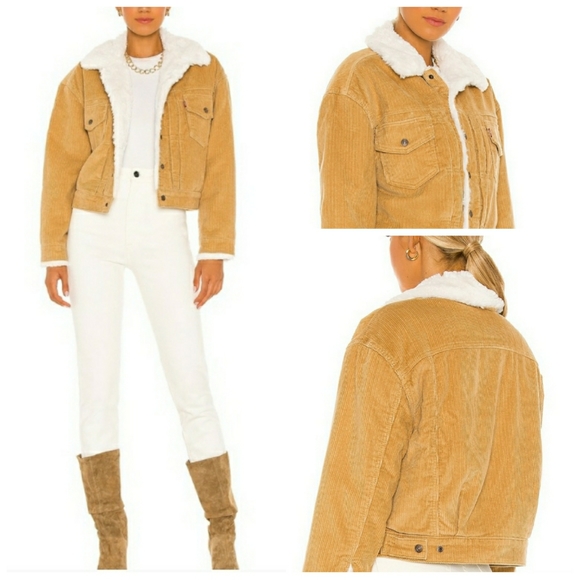 ๐HP!๐ ๐NWT Levi's Iced Coffee Corduroy Trucker Jacket - Picture 2 of 16